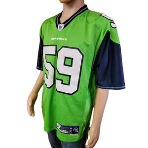 SEATTLE SEAHAWKS MEN'S M #59 AARON CURRY JERSEY REEBOK ON FIELD AUTHENTIC  #WM1